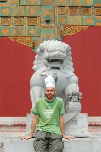 Chef with big lion, Beijing